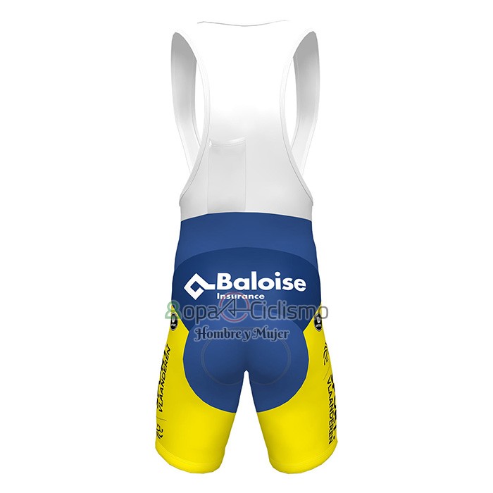 Sport Vlaanderen-Baloise Ropa Ciclismo Culotte Largo 2022 Hombre Mangas Largas Azul AMarillo